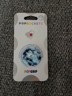 PopSocket PopGrip Marble Phone Grip – Blue & White Swirl